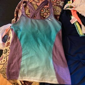 Puma work out tank size medium built in bra